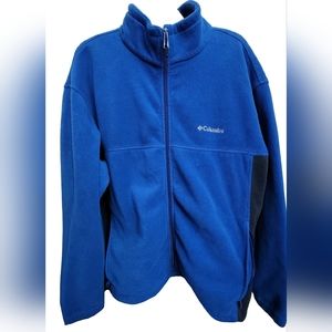 Mens Columbia Blue Fleece Jacket